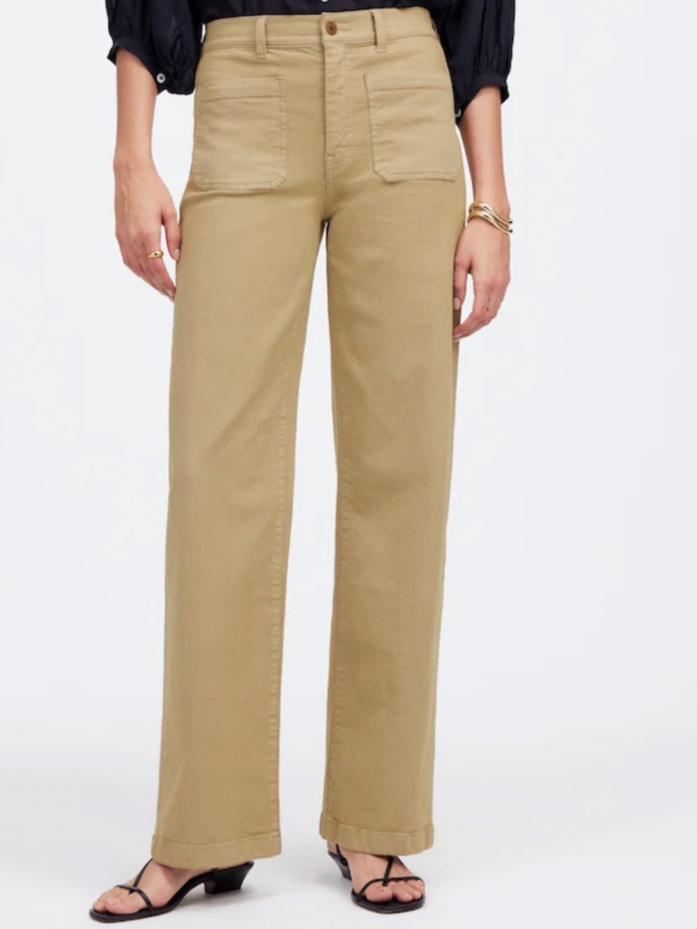 Madewell Emmett Wide Leg Full Length Pant Khaki Size 26